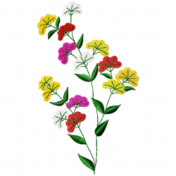 Flowers And Tree Embroidery Design 12